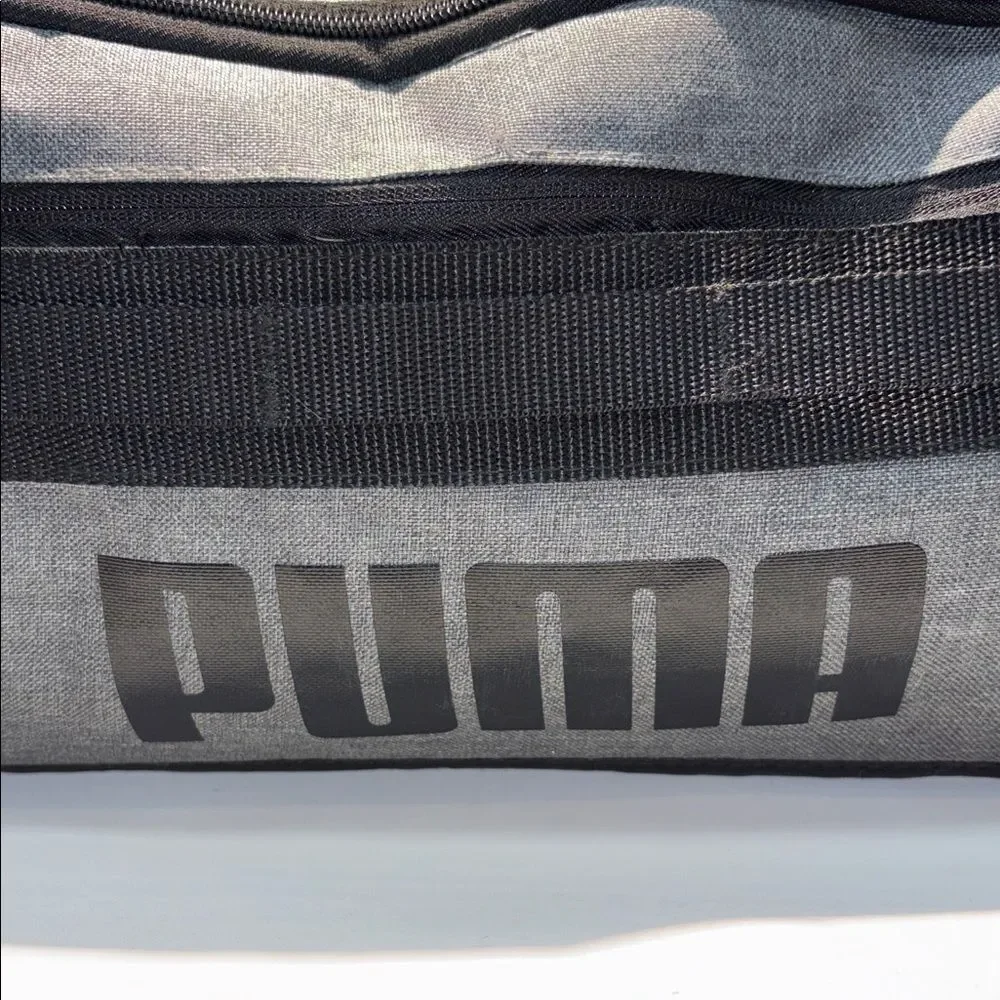 Puma Black and Gray Duffel Bag
